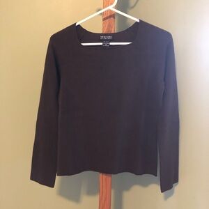 New York & Company Dark Brown Women's Blouse